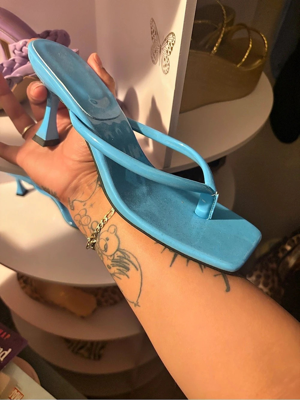 Blue Strappy Heels
